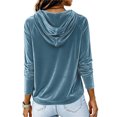 thumbnail image 7 of yillto Womens Sweatshirt Velvet Hoodies Long Sleeve Pullover Fashion Fall Winter Christmas Sweatshirts, 7 of 7