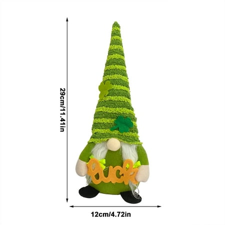 

wofedyo Home Decor St. Patrick S Day Decoration Green Doll Rudolph Ornament Doll Bedroom Decor D 30*12*8
