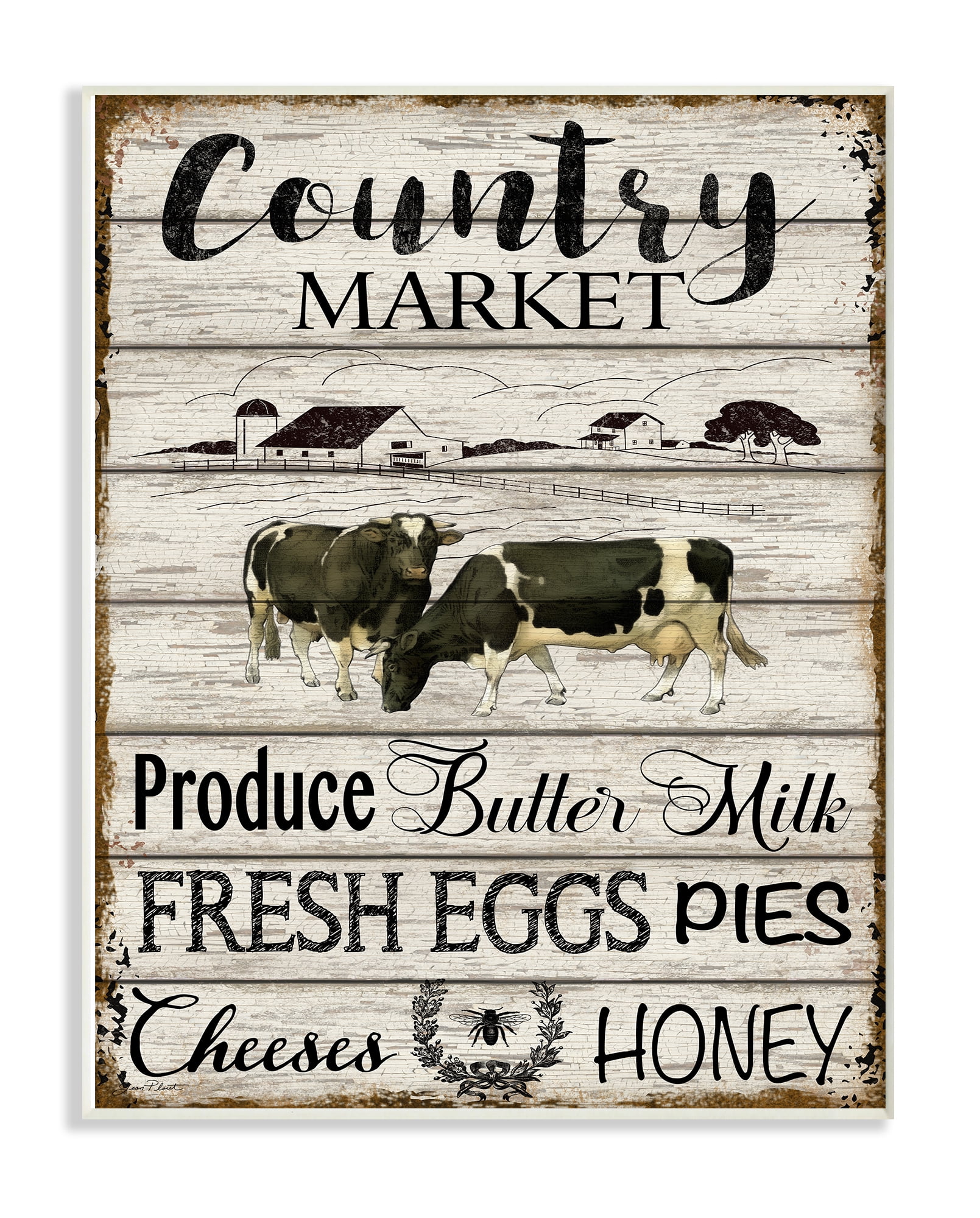 HAND MADE WHITE COUNTRY FRESH VEGETABLES WOODEN WALL SIGN PLAQUE 