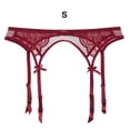thumbnail image 3 of Cinturón de liguero de media para mujer, ultrafino, transpirable, de malla de encaje, Bowknot, liga de media sexy Vogacara XX0185-01B, 3 of 7