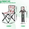 thumbnail image 3 of BZSMCE Camping Chairs Modern Love's Sweet Token Pattern Folding chair, 3 of 8
