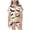 Khaki, variant on HCYSFG Girls Halloween Pajama Sets Print 2 Piece Notch Neck Short Sleeve Contrast Piping Lounge Set Button Front Shirt And Shorts Sleepwear Sets