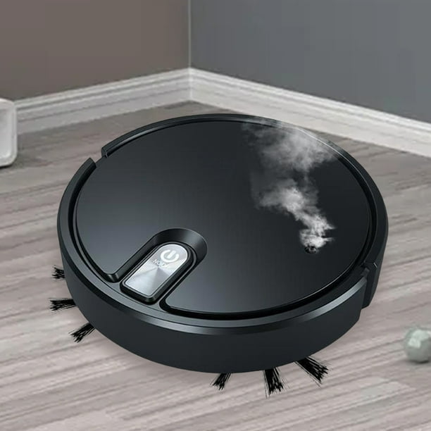 Robot De Barrido Inteligente Aspirador automático 1200 MAh Electrónica doméstica de bajo ruido (Negro) Wdftyju Libre de BPA