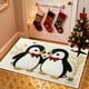 thumbnail image 1 of Christmas Holiday Embroidery Style Non-Slip Absorbent Kitchen Floor Mat, Washable Indoor Doormat for Entryway Bathroom Laundry Room Decor, 1 of 6