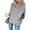 Gray, variant on Women's Hooded Sweatshirt V-Neck Drawstring Solid Colour Top Pullover Kangaroo Pocket Casual Sweatshirt Black L