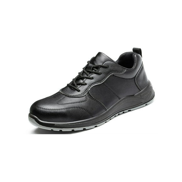 Woobling Women Men Work Shoes Steel Toe Protection Boot Slip Resistant Safety Shoe Heavy Duty Construction Black 9