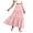 Pink, variant on Turilly Summer Skirts for Women Boho High Waist Maxi Skirt Floral Print Tiered Ruffle Beach Holiday Long Skirt