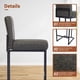 thumbnail image 2 of Qinaqin 24-Inch Bar Stools Counter Altura Backed Moderno PU Cuero Negro Metálico Frame Footrest Single Pack Gris, 2 of 7
