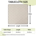 thumbnail image 2 of Beige and White Checkerboard Pattern Square Fitted Tablecloth with Elastic Edge,Square Table Cover,Washable Elastic Table Cover for Home Kitchen Party Decor 34"x34", 2 of 6