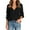Black, variant on Women's V-Neck Cardigan Long Sleeve Button Down Open Front Classic Wrap (Beige, L)