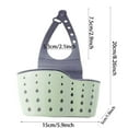 thumbnail image 3 of Sink Draining Hanging Basket Adjustable Kitchen Accessories Rubber Sink Bag Soap Sponge Shelf Faucet Holder for Bathroom 1PC, 3 of 10