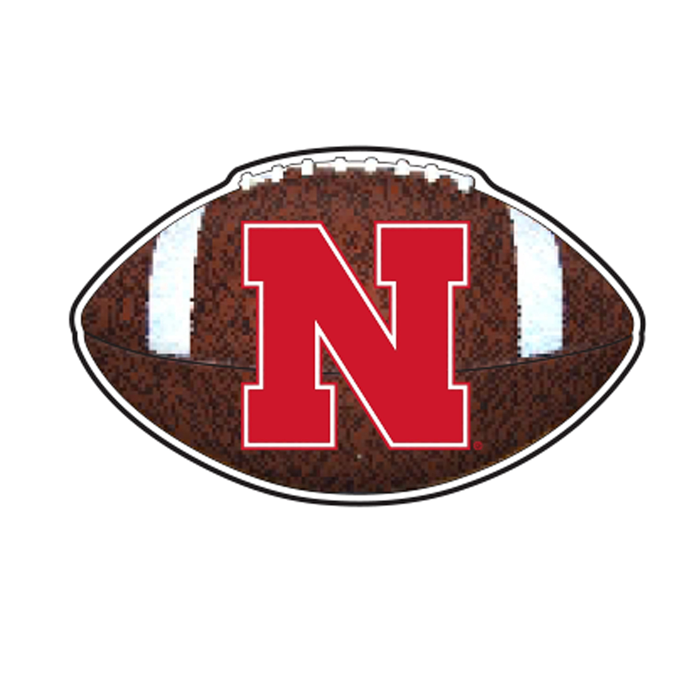 Nebraska Decal (N HUSKERS FOOTBALL DECAL (4''6''), 6 in)