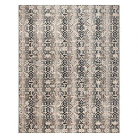 Gertmenian Sierra Senna Modern Geometric Gray Outdoor Area Rug, 9x13