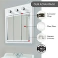 thumbnail image 6 of Design House 24" Wall-Mounted Wood Mirrored Bath Medicine Cabinet with 3 Lights, White, 6 of 15