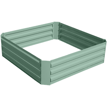 Raised Garden Bed Kit, Green, 39.4 x 39.4 x 11.8-inches
