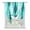Aqua, variant on Red Striped Tie Up Curtains for Small Windows,Adjustable Rod Pocket Valance 45 Inch Short, Modern Gradient Geometric Ripple Stripes Window Treatment Balloon Roman Blind Shade, 34" x 45"