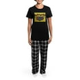 thumbnail image 4 of CafePress - Cats And Sunflowers Pajamas - Women's Short Sleeve Print T-Shirt and Pants Dark Cotton Pajama Set, 4 of 7