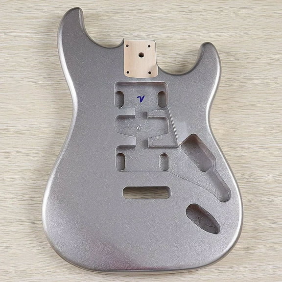 Electric Guitar Body Poplar Wood Electric Guitar Barrel For DIY Electric Guitar(gray)