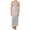Gray, variant on MIKEN Women's Gray Racerback Maxi Slit Dress Adjustable Deep V Neck Swimsuit Cover Up XS