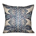 thumbnail image 1 of Plutus Brands  18 x 18 in. Aristocratic Floret White & Blue Paisley Luxury Outdoor & Indoor Throw Pillow, 1 of 1