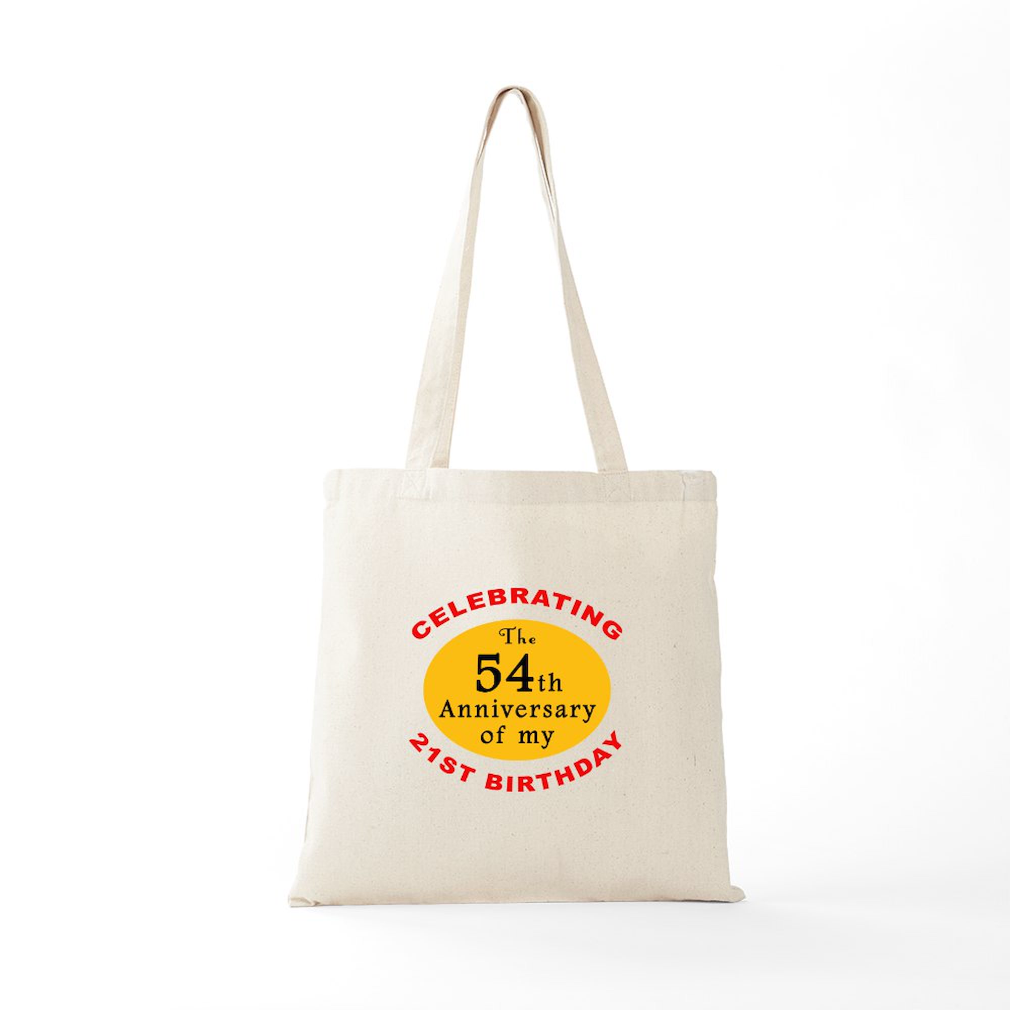 CafePress Celebrate My 80th Birthday Tote Bag - Natural Canvas Reusable Shopping Bag, Personalized Gift