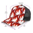 thumbnail image 2 of Lsque Fire Symbols Printed Trucker Hat - Baseball Cap for Men Women - Breathable Mesh Side, Adjustable Fit - for Casual Wear, 2 of 7