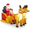 thumbnail image 4 of Gymax 7.5ft Inflatable Santa Reindeer Sled Christmas Decoration w/ LED Lights, 4 of 10