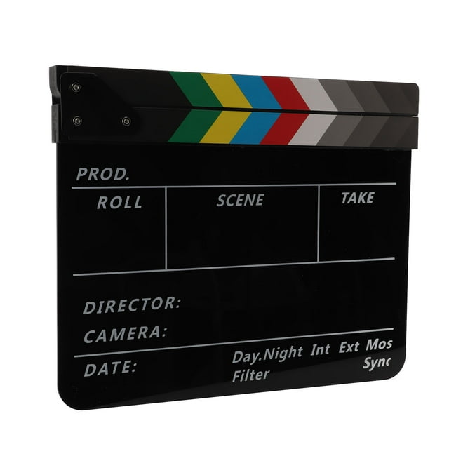 Board, Crisp Sound Built in Magnets Durable Film Directors Clapboard Colorful Acrylic for Shooting Advertising Film