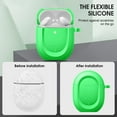 thumbnail image 3 of Case Cover for Pixel Buds A Series 2021 / Pixel Buds 2 2020, Rugged Shield Protective Skin [Front LED Visible], Green-Glow in The Dark, 3 of 8
