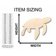 thumbnail image 2 of Unfinished Wood Turtle Marine Sea Life Silhouette - Craft- up to 46" DIY 18" / 1/4", 2 of 3