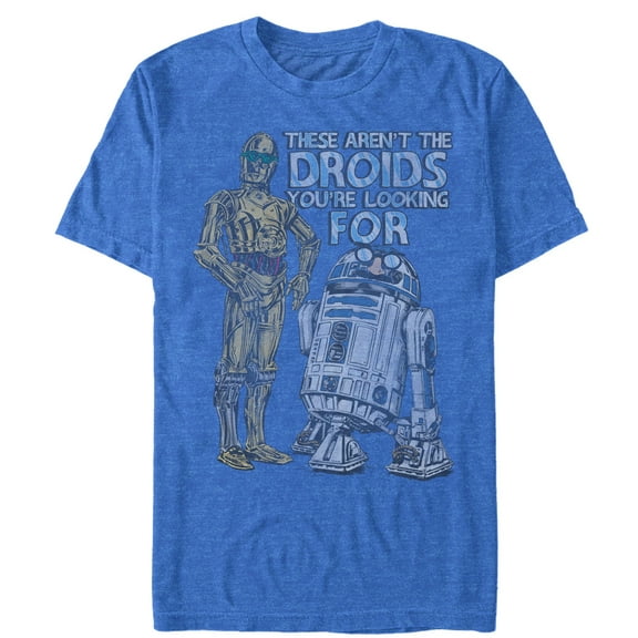 Men's Star Wars These Aren't the Droids You're Looking For  Graphic Tee Royal Blue Heather Small