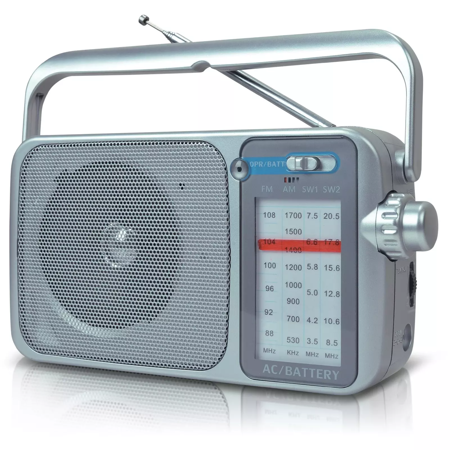 AUDIOBOX Portable 4-Band Radio with High Sensitivity Antenna