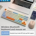 thumbnail image 3 of FREEWOLF M87 Wireless Keyboard and Mouse Set, 87keys Bluetooth Dual Mode Keyboard Mouse Kit with Rainbow-light RGB,PBT Ballcaps, 3 of 9