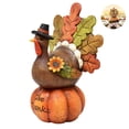 thumbnail image 2 of Decoración De Pavo De Calabaza, Estatua Decorativa De Pavo De Halloween, Escultura De Pavo De Acción De Gracias Hecha A Mano, Adorno De Calabaza De Pavo De Resina Kearding HA018751-00, 2 of 7