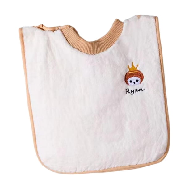 Babero para niños, suave y delicado, absorbe el agua, apto para niños de 1 a 6 años, lavable a máquina, multicolor. Marrón