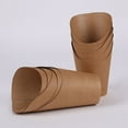 thumbnail image 5 of 200Pcs Disposal Take-Out Baking Cakes Egg Puff French Fries Chips Snacks Kraft Paper Cups Holder, 300Ml (Brown), 5 of 9