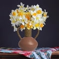 thumbnail image 4 of Terracotta Vase Decor with 2 Handles, Rustic Farmhouse Ceramic Flower Vase, Vintage Decorative Pottery Home Dining Table, Living Room, Shelf,Mantel, Kitchen,Office, 4 of 8