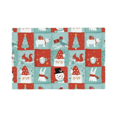 

Placemats Set of 6 Warm Christmas Memories Place mats for Dining Table Indoor/Outdoor Cute Heat Resistant Washable Table Mats(18 x 12 )