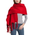 thumbnail image 4 of Yuanlong Winter Scarves Women Oversized Scarf Classic Tassel Plaid Scarf Warm Soft Large Blanket Wrap Shawl Scarves, 4 of 4