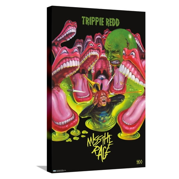 Trippie Redd - Miss the Rage Canvas Wall Poster, 14.725" x 22.375"