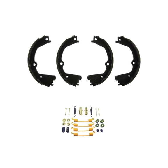 Rear Parking-Emergency Brake Shoes with Coil Spring Style Mount GM Trucks