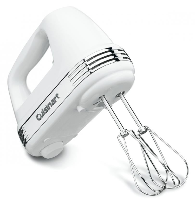 White Cuisinart HM-90S Power Advantage Plus 9-Speed Handheld Mixer with Storage Case 