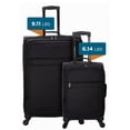 thumbnail image 6 of Protégé 2-piece Softside Luggage Set, Includes 28-inch Checked and 20-inch Carry-on Luggage, with 360 Spinner Wheels and Organizer Pockets, Rich Black, 6 of 11
