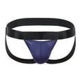 thumbnail image 2 of HUPOM Men'S Underwear Underwear For Men Pack Medium waist Comfort Waist Solid Thong Navy XL, 2 of 3