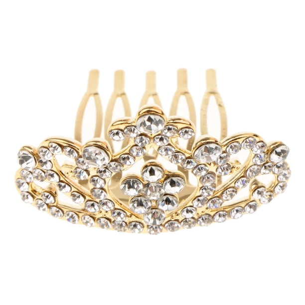 Accesorios para El Cabello para El Cabello Tiara Diadema con de Imitación, Vintage, para Oro yotijar Princesa Tiara Crown con peine