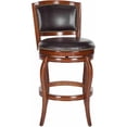 thumbnail image 2 of SAFAVIEH Pasquale Industrial Swivel Bar Stool with Footrest, Walnut/Brown, 2 of 3