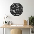 thumbnail image 4 of LaModaHome Exclusive Round Metal Wall Decor With Coffe Wine Bar Lettering – Durable & Artistic Metal Wall Art for Home and Office Decor, Perfect for Any Interior Design Aesthetic, 4 of 5
