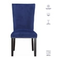 thumbnail image 5 of Steve Silver Camila Blue Velvet Upholstered Dining Side Chairs, Set of 2, 5 of 6