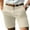 Khaki, variant on Men Shorts Mid-rise Buttons Zipper Fly Solid Color Shorts with Pockets Straight Leg Summer Casual Shorts Daily Wear