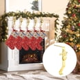 thumbnail image 2 of Soporte para medias navideñas para repisa de chimenea, soporte para medias navideñas de metal de bronce brillante para repisa de chimenea, decoraciones navideñas, 2 of 5